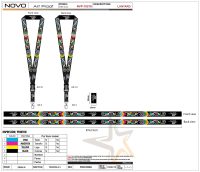 Lanyard con clip de seguridad y gancho metálico